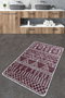 Mijölnir Alfombrilla de baño Rojo clarete y blanco 70 x 120 cm